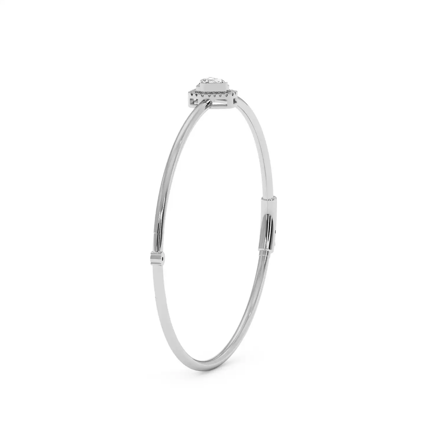 Solitaire Halo Bracelet - Coffin