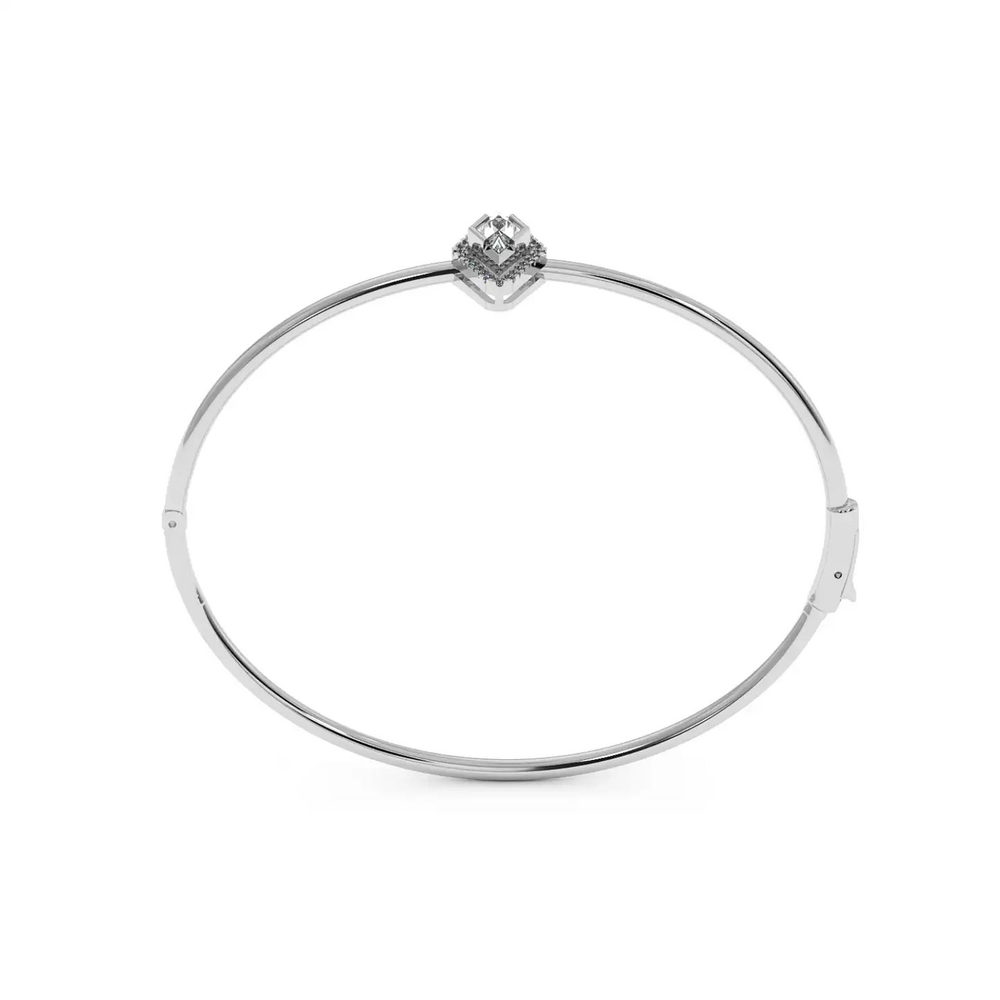 Solitaire Halo Bracelet - Lozenge