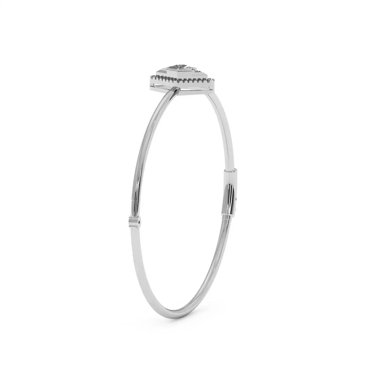 Solitaire Halo Bracelet - Lozenge