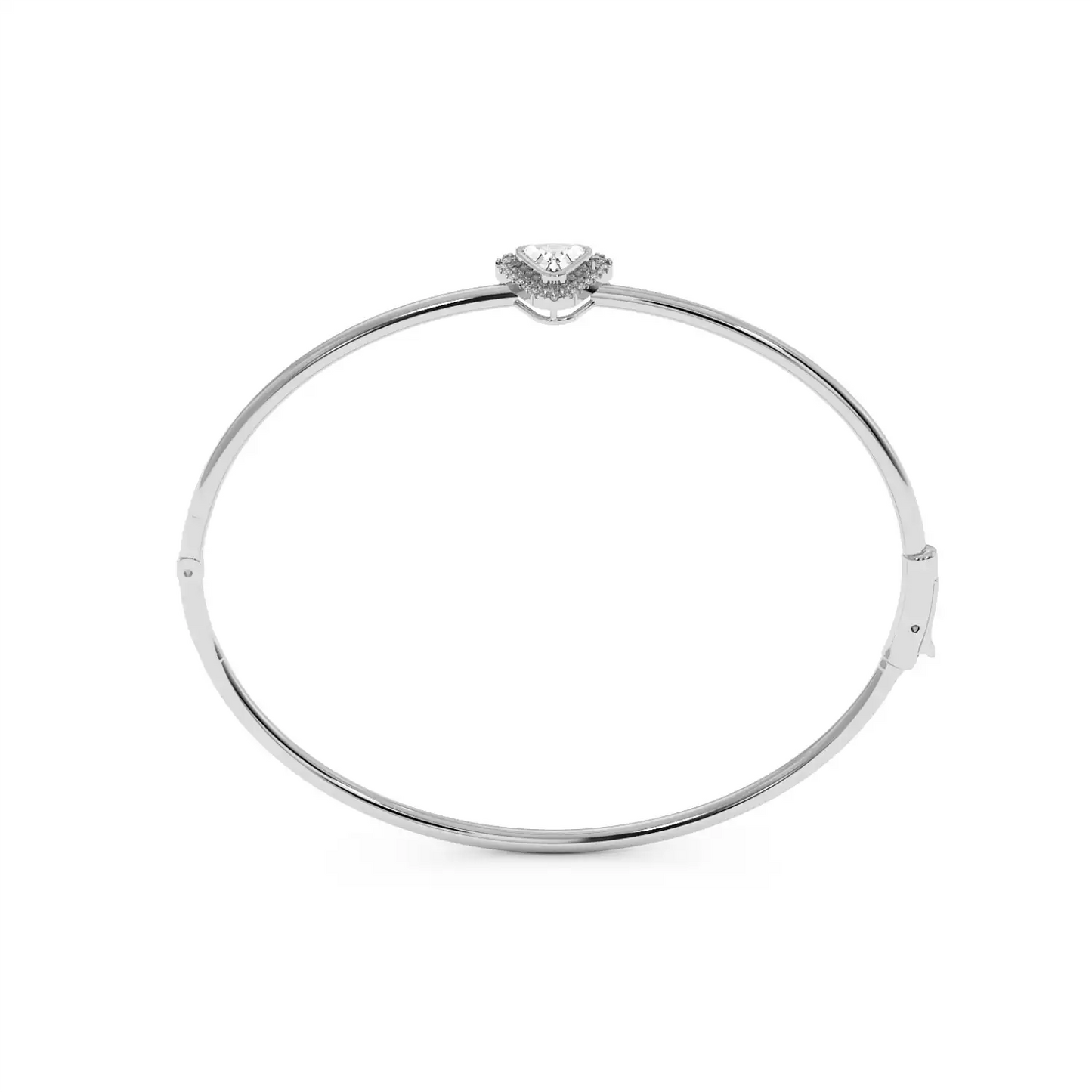 Solitaire Halo Bracelet - Trillion