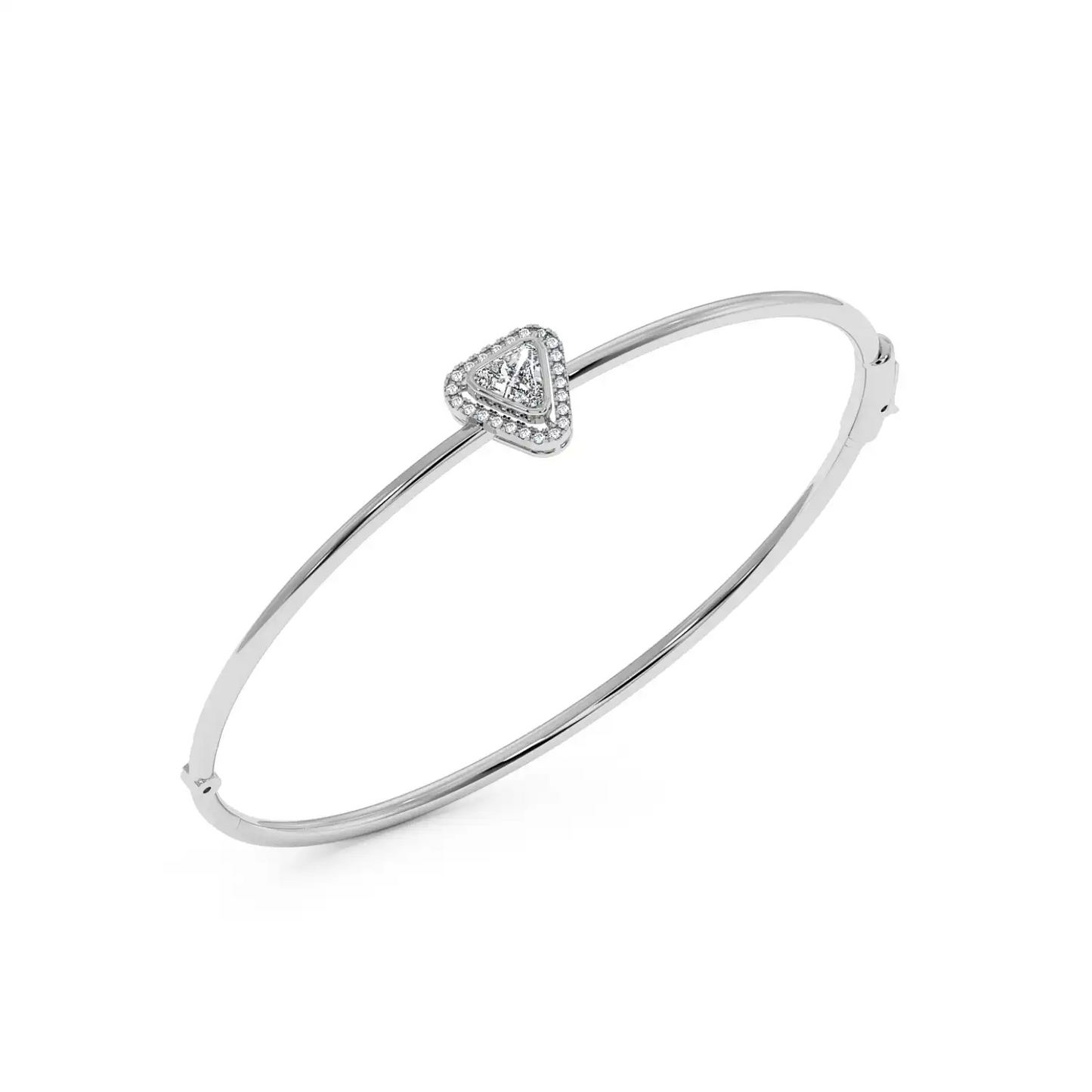 Solitaire Halo Bracelet - Trillion