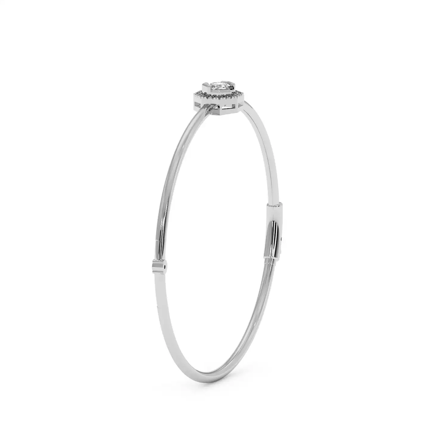 Solitaire Halo Bracelet - Octagon