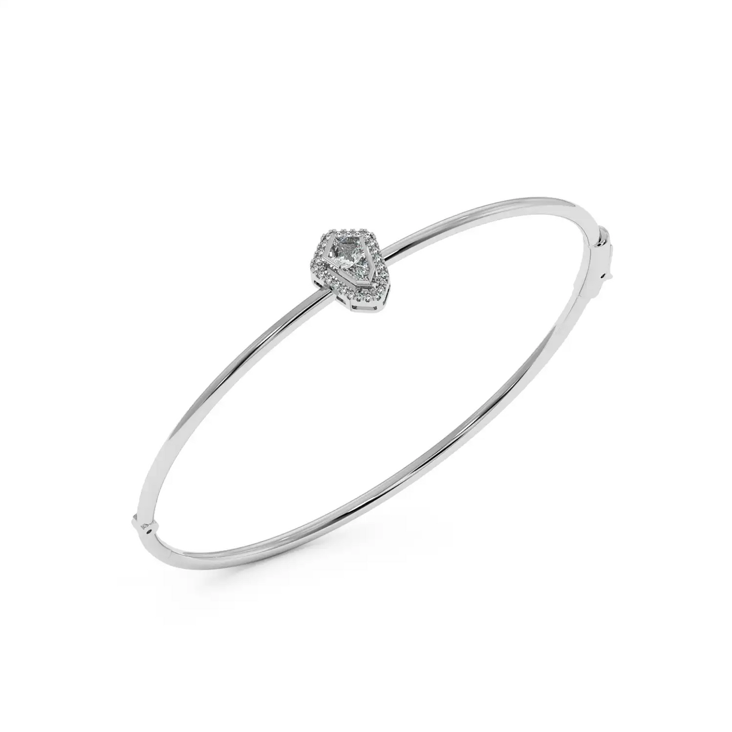 Solitaire Halo Bracelet - Shield
