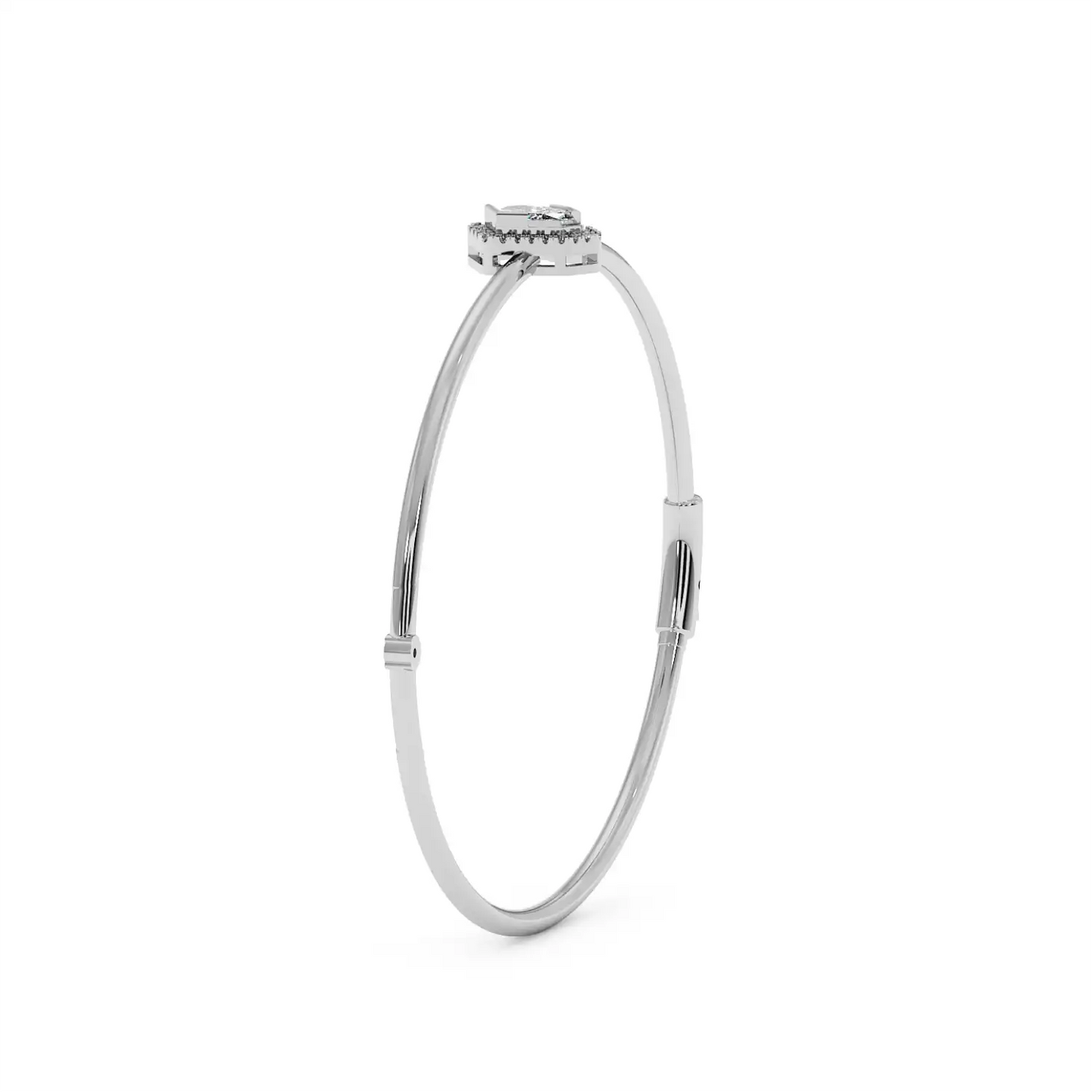 Solitaire Halo Bracelet - Shield