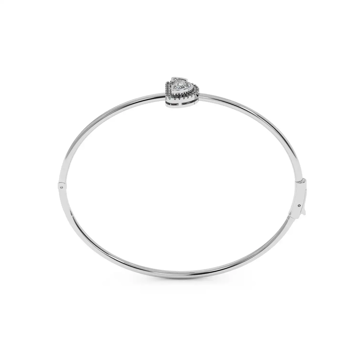 Solitaire Halo Bracelet - Halfmoon