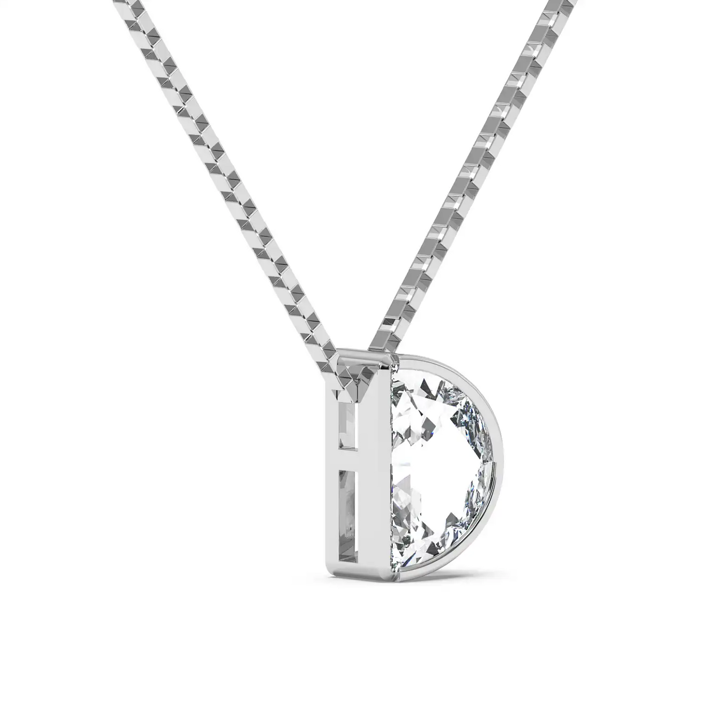Solitaire Pendant - Halfmoon