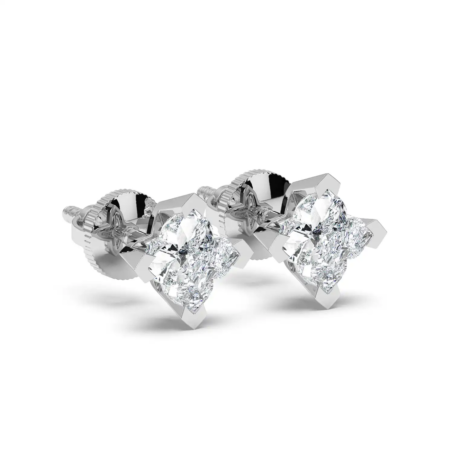 Solitaire Earring - Floral