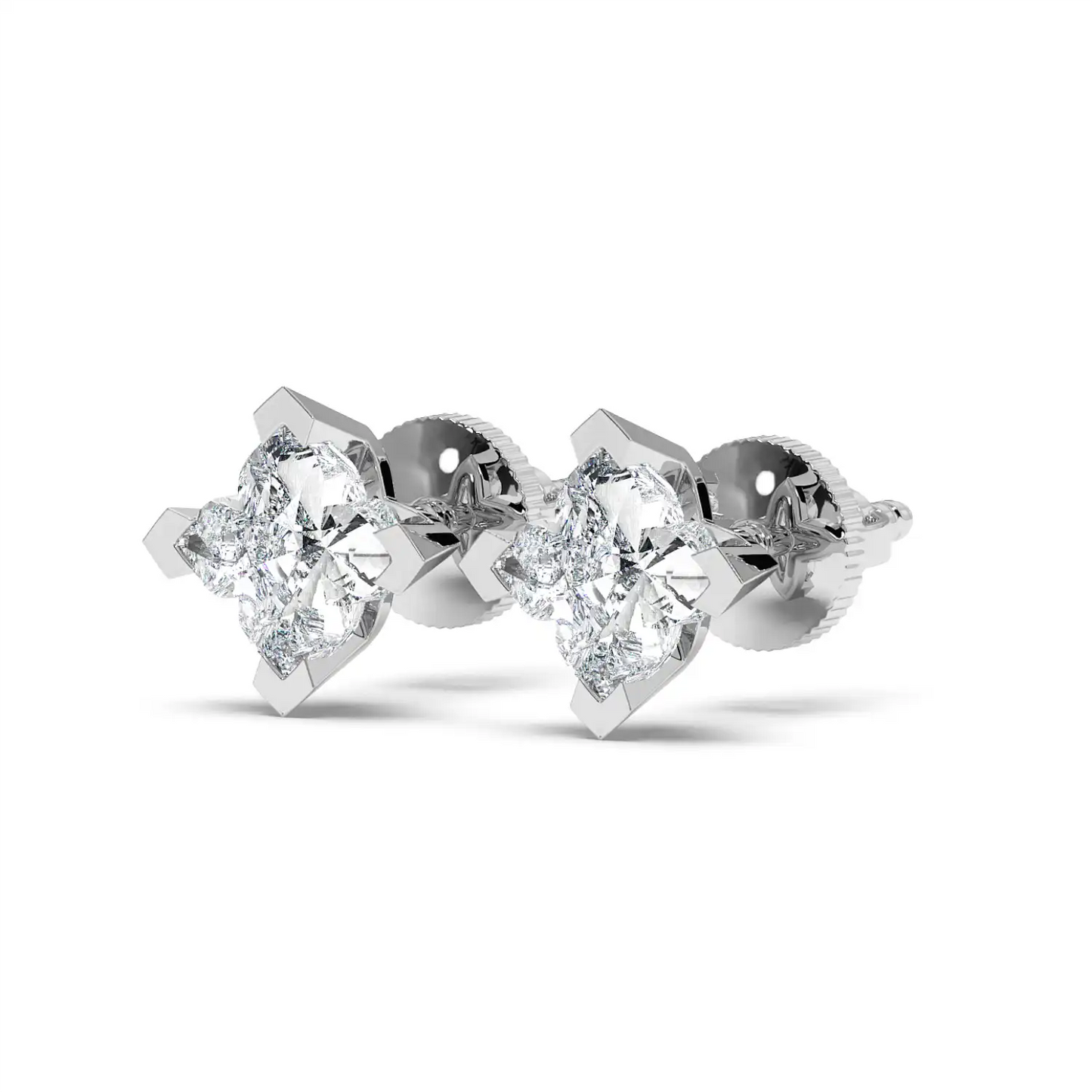 Solitaire Earring - Floral