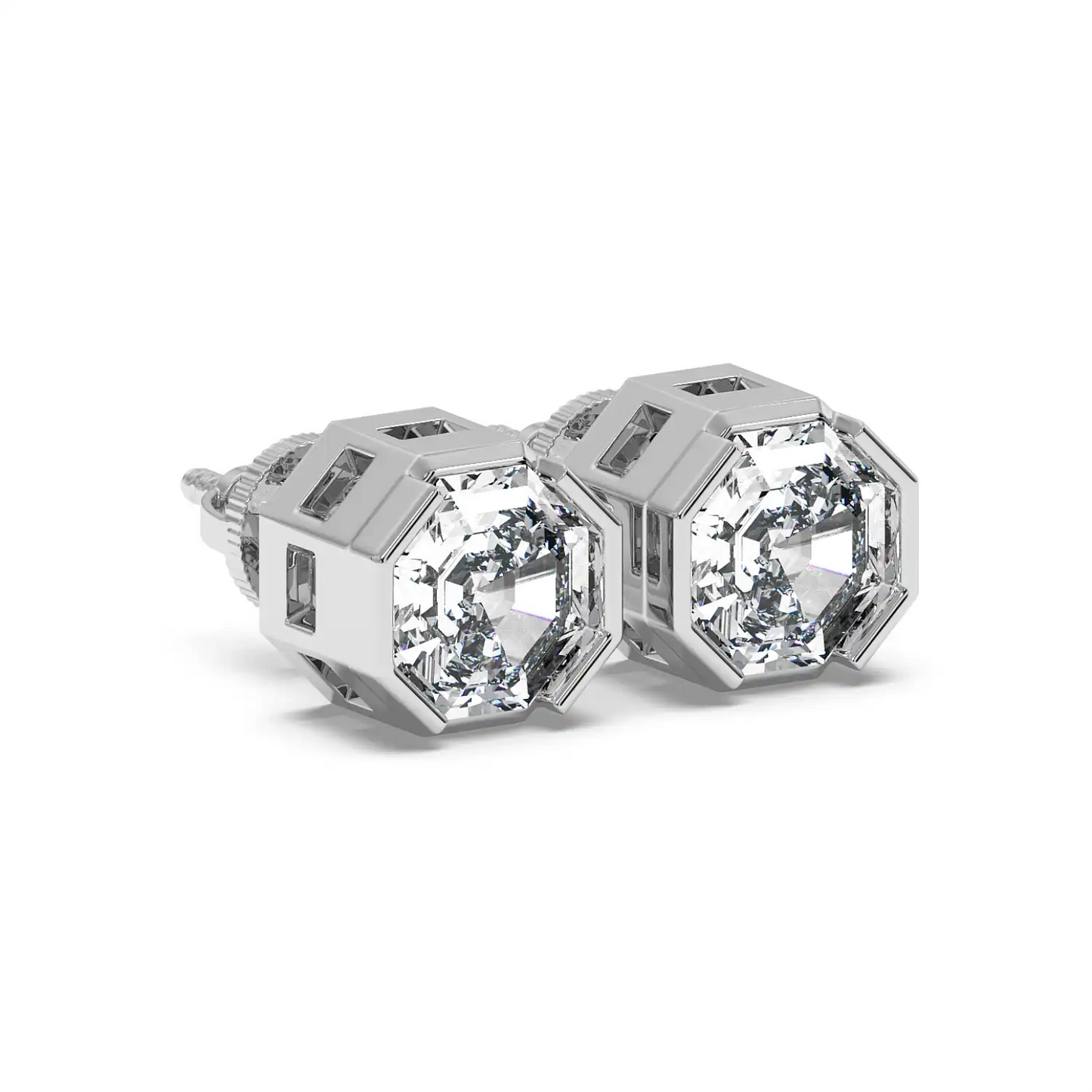 Solitaire Earring - Octagon