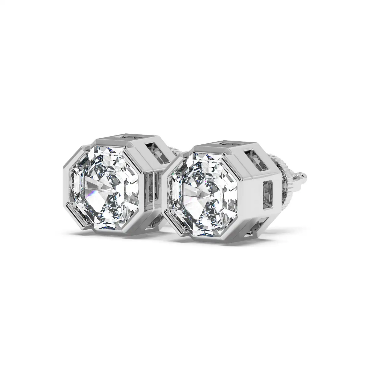 Solitaire Earring - Octagon