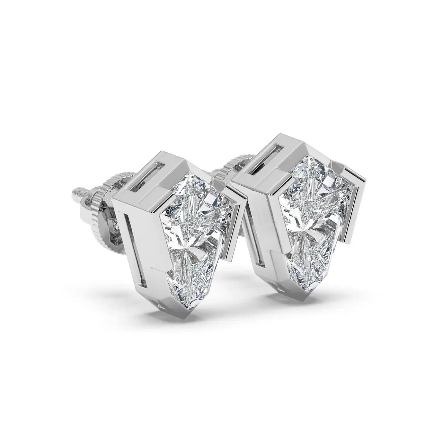 Solitaire Earring - Shield