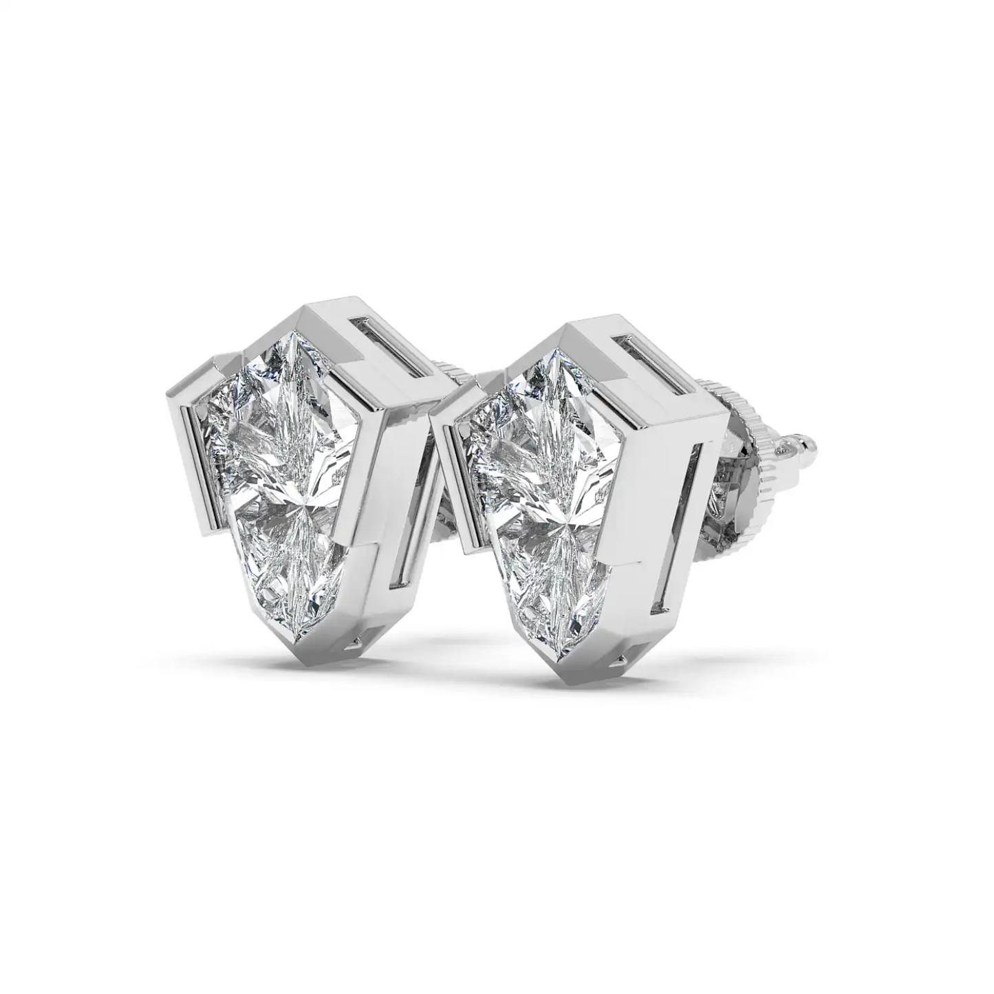 Solitaire Earring - Shield