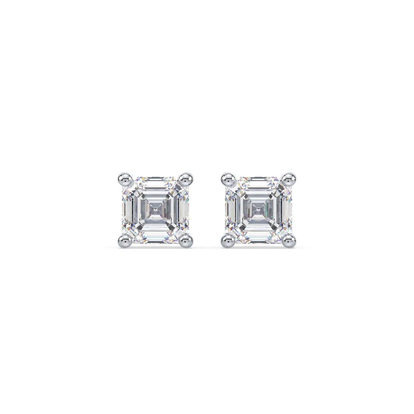 Solitaire Earring - Asscher